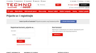 
                            10. Prijavite se ili registrirajte - Technoshop