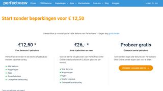 
                            6. Prijsinformatie PerfectView | Krachtige Online CRM Software