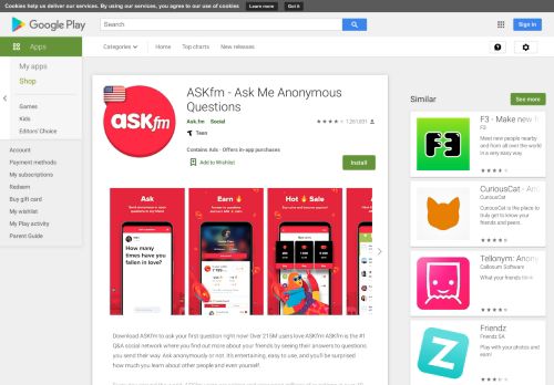 
                            8. Приложения в Google Play – ASKfm - Задавайте анонимные вопросы