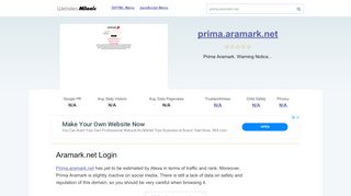 
                            2. Prima.aramark.net website. Aramark.net Login.