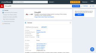 
                            9. PrimaERP | Crunchbase