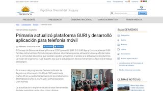 
                            4. Primaria actualizó plataforma GURI y desarrolló ... - Presidencia