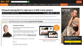 
                            13. Primark among first to sign up to textile waste project | Apparel Industry ...