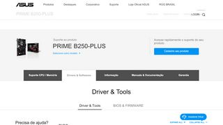 
                            11. PRIME B250-PLUS Driver & Tools | Placas-mãe | ASUS Brasil