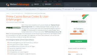 
                            7. Prime Casino Bonus Codes & Echte User Erfahrungen | 2019