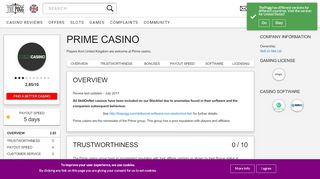 
                            13. Prime Casino Review - Blacklisted | The Pogg