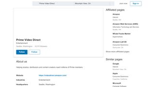 
                            8. Prime Video Direct | LinkedIn