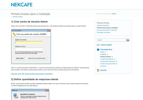 
                            4. Primeiro Acesso após a Instalação – Ajuda do NexCafé