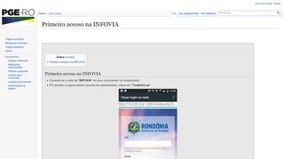 
                            2. Primeiro acesso na INFOVIA - Wiki PGE - PGE/RO