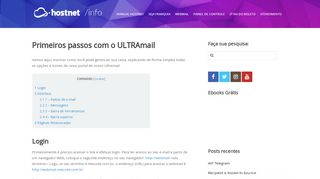 
                            13. Primeiros passos com o ULTRAmail - Central de Ajuda com ... - Hostnet