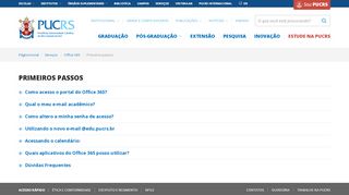 
                            3. Primeiros passos - PUCRS - Portal