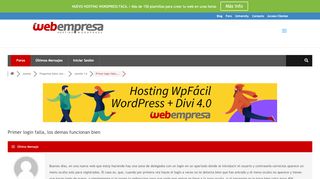 
                            6. Primer login falla, los demas funcionan bien - Webempresa