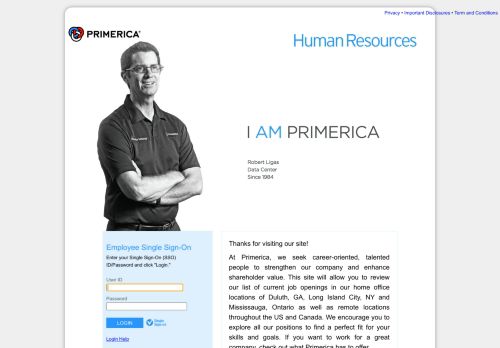 
                            3. Primerica - Human Resources
