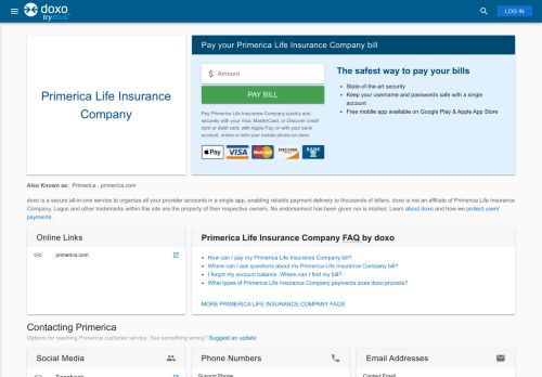 
                            4. Primerica Life Insurance Company (Primerica): Login, Bill Pay ...