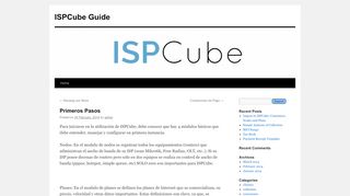 
                            11. Primeros Pasos | ISPCube Guide