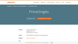 
                            4. PrimeSingles Kündigungsadresse und Kontaktdaten - Aboalarm