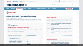 
                            9. PrimeTel revamps Live Streaming service - Telecompaper