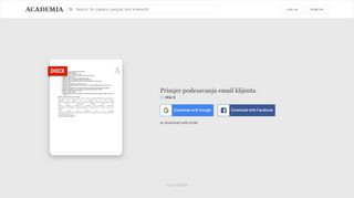 
                            9. Primjer podesavanja email klijenta | Miki K - Academia.edu