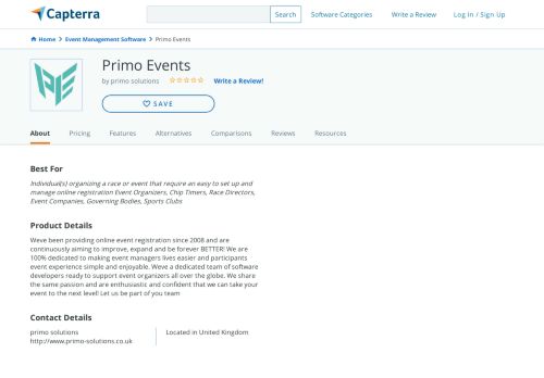 
                            10. Primo Events Reviews and Pricing - 2019 - Capterra
