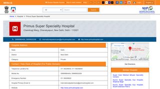 
                            10. Primus Super Speciality Hospital | National Health Portal Of India