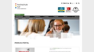 
                            4. PRIMUSS-PORTAL - Hochschule Hof