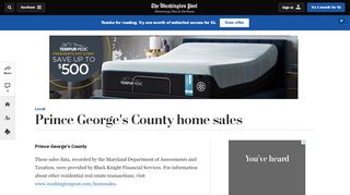 
                            3. Prince George's County home sales - The Washington Post