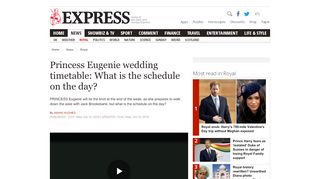 
                            8. Princess Eugenie wedding timetable: What is the schedule on the day ...