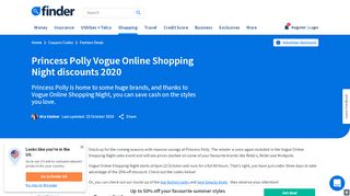 
                            10. Princess Polly Vogue Online Shopping Night discounts 2019 | finder ...