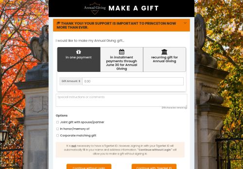 
                            11. Princeton University | Make a gift to Annual Giving