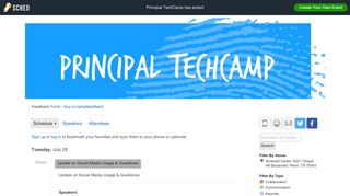 
                            10. Principal TechCamp: Full Schedule