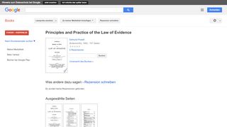 
                            11. Principles and Practice of the Law of Evidence
