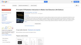 
                            11. Principles Of Radiation Interaction In Matter And Detection (4th ...