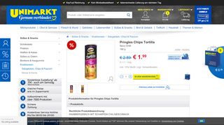 
                            10. Pringles Chips Tortilla - im UNIMARKT Online Shop bestellen