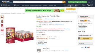 
                            11. Pringles Original, 12er Pack (12 x 70 g): Amazon.de: Lebensmittel ...