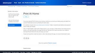 
                            7. Print At Home – Ticketmaster Help