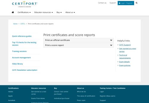 
                            7. Print certificates and score reports :: Become a test center :: Educator ...