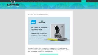 
                            9. Print your novel with Blurb! - NaNoWriMo's Young Writers Program