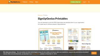 
                            9. Printables - Sign Up Genius
