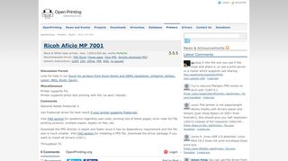 
                            12. Printer: Ricoh Aficio MP 7001 | OpenPrinting - The Linux Foundation