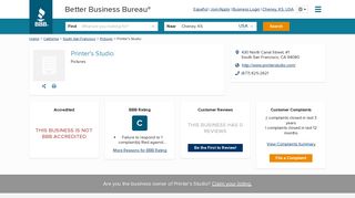 
                            11. Printer's Studio | Better Business Bureau® Profile
