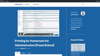 
                            7. Printing by Homeroom for Administrators (PowerSchool) – HWDSB.tv