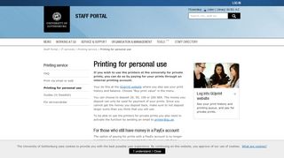 
                            12. Printing for personal use – Staff Portal - University of Gothenburg