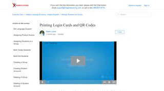 
                            4. Printing Login Cards and QR Codes – Customer Care