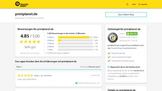
                            12. printplanet.de Bewertungen & Erfahrungen | Trusted Shops