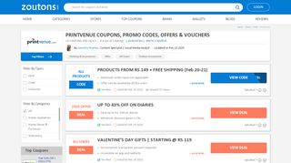 
                            12. PrintVenue Coupons Offers Vouchers (Feb 18-19) | Flat 50% Off Sale ...