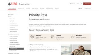 
                            8. Priority Pass: Zugang für Flughafen Lounges | UBS Schweiz