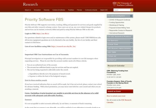 
                            8. Priority Software FBS | Research | USC