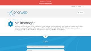
                            3. PriorWeb Mailmanager - Combell