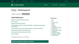 
                            10. Prisliste for Jyske Mastercard - overblik over priser - Jyske Bank