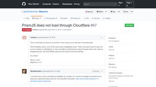 
                            12. PrismJS does not load through Cloudflare · Issue #67 ... - GitHub
